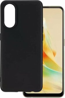 Oppo A98 - Siliconen Back Cover - Zwart