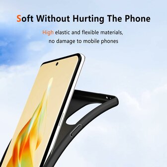 Oppo A98 - Siliconen Back Cover - Zwart