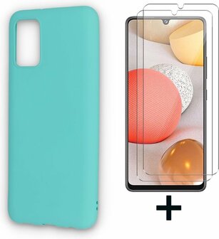 A02S - Back Cover &amp;amp; 2x Glas - Turquoise