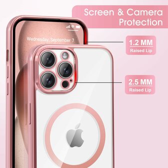 iPhone 16 Pro - MagSafe TPU met Koord - Roze