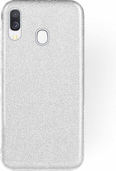 Samsung A20e - Siliconen - Glitter Back Cover - Zilver