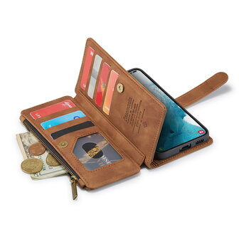 Samsung S25 - Sienna Brown - Book Case met Rits