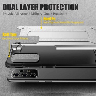 Samsung A72 Zwart - Anti Shock Armor