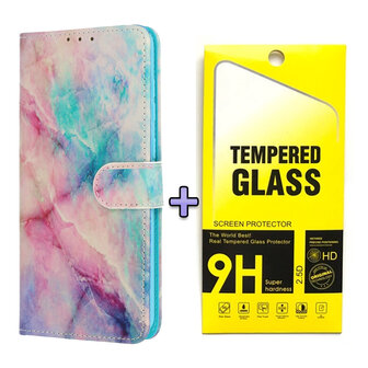 A42 - Book Case - Marmer Uni &amp;amp; Glas