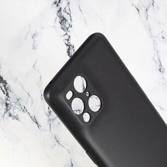 Find X3 Pro - Siliconen Back Cover - Zwart