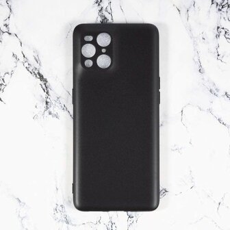 Find X3 Pro - Siliconen Back Cover - Zwart
