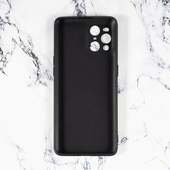 Find X3 Pro - Siliconen Back Cover - Zwart