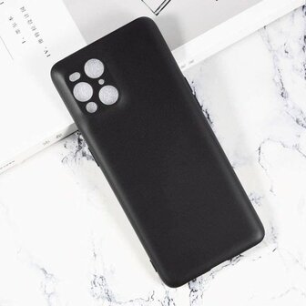 Find X3 Pro - Siliconen Back Cover - Zwart