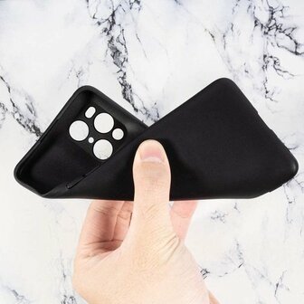 Find X3 Pro - Siliconen Back Cover - Zwart
