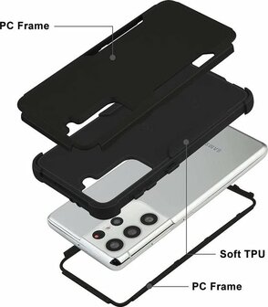 Samsung S21 Plus Zwart - Heavy Duty Armor