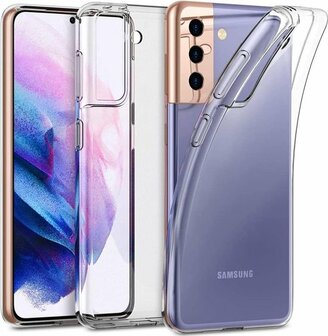 Samsung S21 Plus - Siliconen Back Cover - Transparant