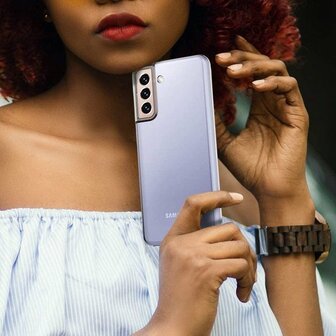 Samsung S21 Plus - Siliconen Back Cover - Transparant