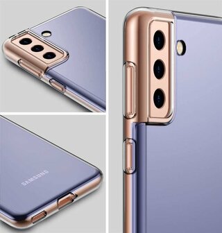 Samsung S21 Plus - Siliconen Back Cover - Transparant