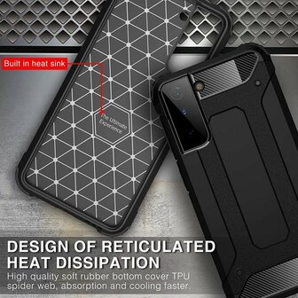 Samsung S21 Plus Zwart - Armor Back Cover