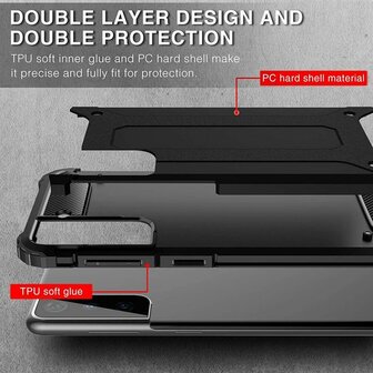Samsung S21 Plus Zwart - Armor Back Cover