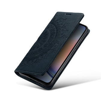 Samsung S24 Ultra Charcoal Gray - Mandala Book Case