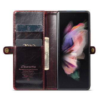 Samsung Z Fold 4 Rustiek Crimson Red - Book Case
