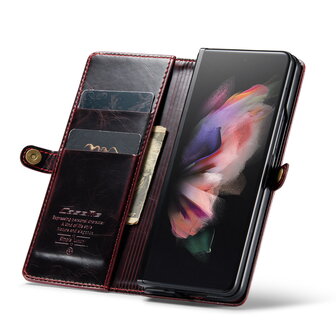 Samsung Z Fold 4 Rustiek Crimson Red - Book Case