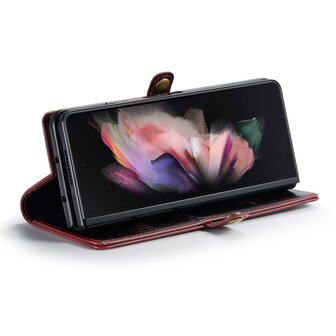 Samsung Z Fold 4 Rustiek Crimson Red - Book Case