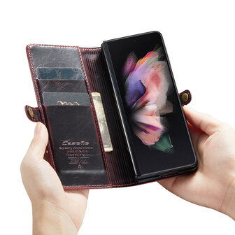 Samsung Z Fold 4 Rustiek Crimson Red - Book Case