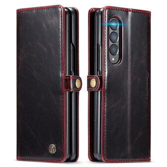 Samsung Z Fold 4 Rustiek Crimson Red - Book Case