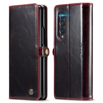 Samsung Z Fold 4 Rustiek Crimson Red - Book Case