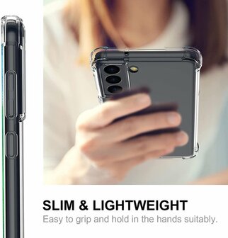 S22 Plus - Anti Shock &amp;amp; 2X Glas - Transparant