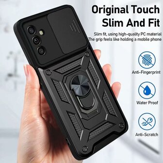 Samsung A05s - Zwart - Armor Kickstand &amp;amp; Camera Bescherming