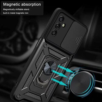 Samsung A05s - Zwart - Armor Kickstand &amp;amp; Camera Bescherming