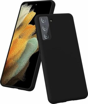 Samsung S21 Plus - Siliconen Back Cover - Zwart