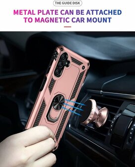 Samsung M23 Ros&eacute;goud - Armor met Kickstand Ring