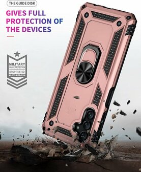 Samsung M23 Ros&eacute;goud - Armor met Kickstand Ring