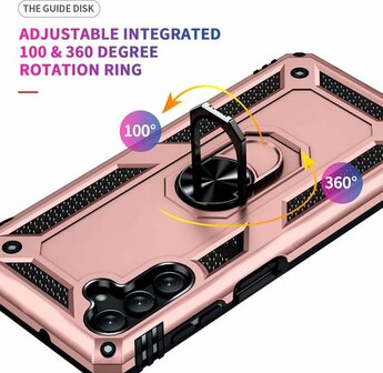 Samsung M23 Ros&eacute;goud - Armor met Kickstand Ring