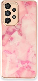 Samsung A23 - Marmer Back Cover - Roze