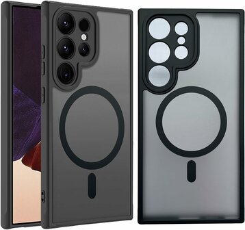Samsung S24 Ultra Zwart - Matte Armor - Geschikt voor MagSafe