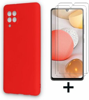 A42 - Back Cover &amp;amp; 2X Glas - Rood
