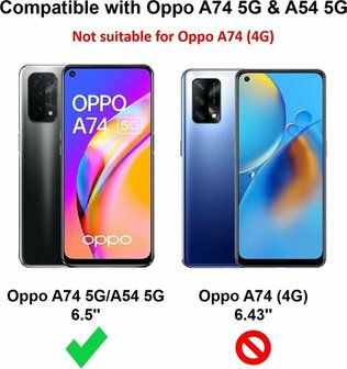 Oppo A54 5G &amp;amp; A74 5G - Screenprotector Glas Gehard Tempered Glass - 2 Stuks