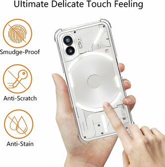Nothing Phone 2 - Anti Shock &amp;amp; Full Glas - Transparant