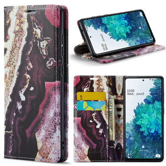 Samsung S20 FE Magenta Eudialyte - Marmer Book Case