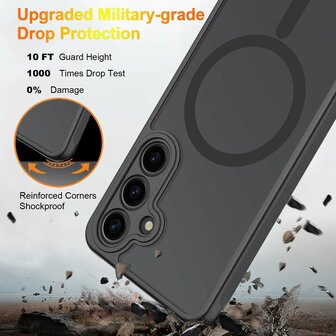 Samsung S24 - Zwart - Matte Armor - Geschikt voor MagSafe