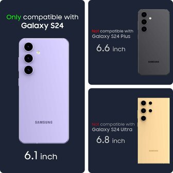 Samsung S24 - Zwart - Matte Armor - Geschikt voor MagSafe