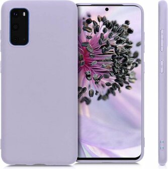 Samsung S20 - Siliconen Back Cover - Paars