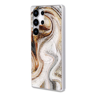 Samsung S25 Ultra - Wit - Marmer MagSafe Back Cover