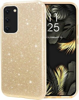 Samsung A42 5G - Glitter Back Cover - Goud