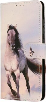 Samsung A22 5G met Paard Print - Book Case