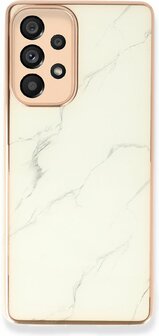 Samsung A03 - Marmer Back Cover - Wit