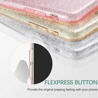 Samsung S24 Plus - Glitter Back Cover - Roze