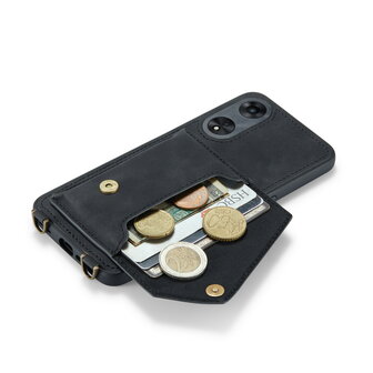 Oppo A98 Charcoal Gray - Back Cover met Koord