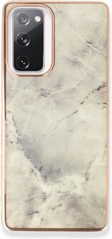Samsung S20 FE - Marmer Back Cover - Steen