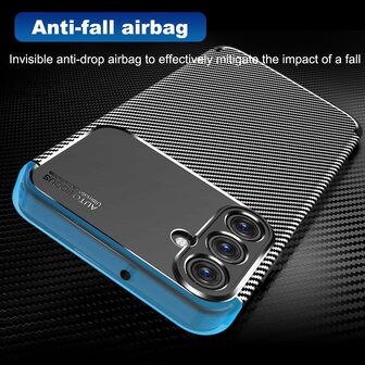 Samsung A25 - Zwart - Siliconen Carbon Back Cover